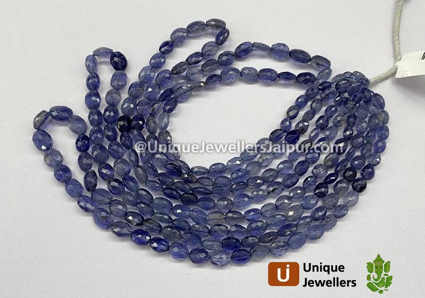 Iolite Shaded Faceted Oval Beads